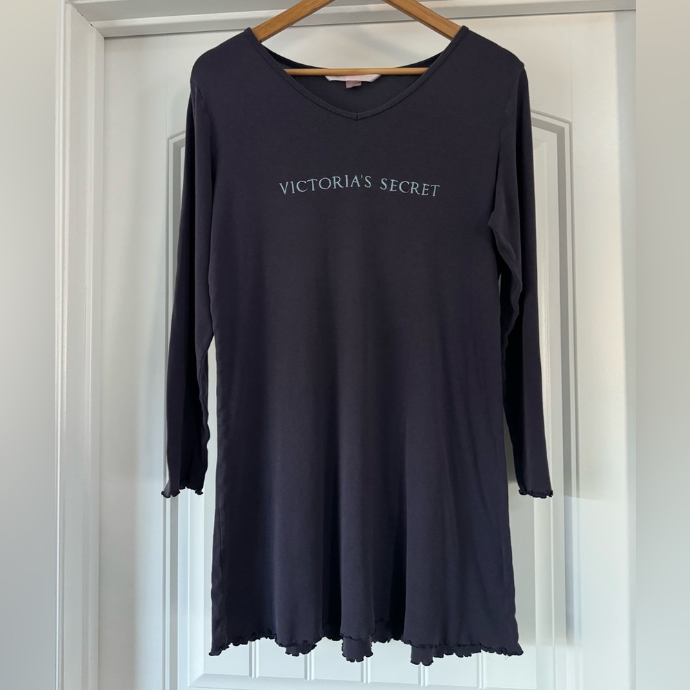 Victoria's Secret Vintage Navy Blue Long Sleeve Nightie